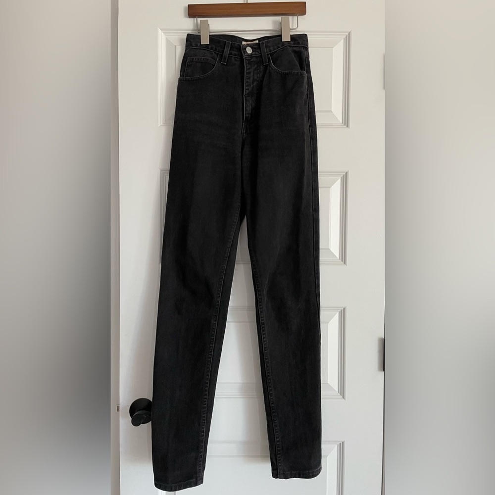 Guess Vintage Black Denim High Waisted Jeans Size 27